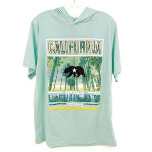 CALIFORNIA Bear Hoodie Short Sleeve T-Shirt Sz M